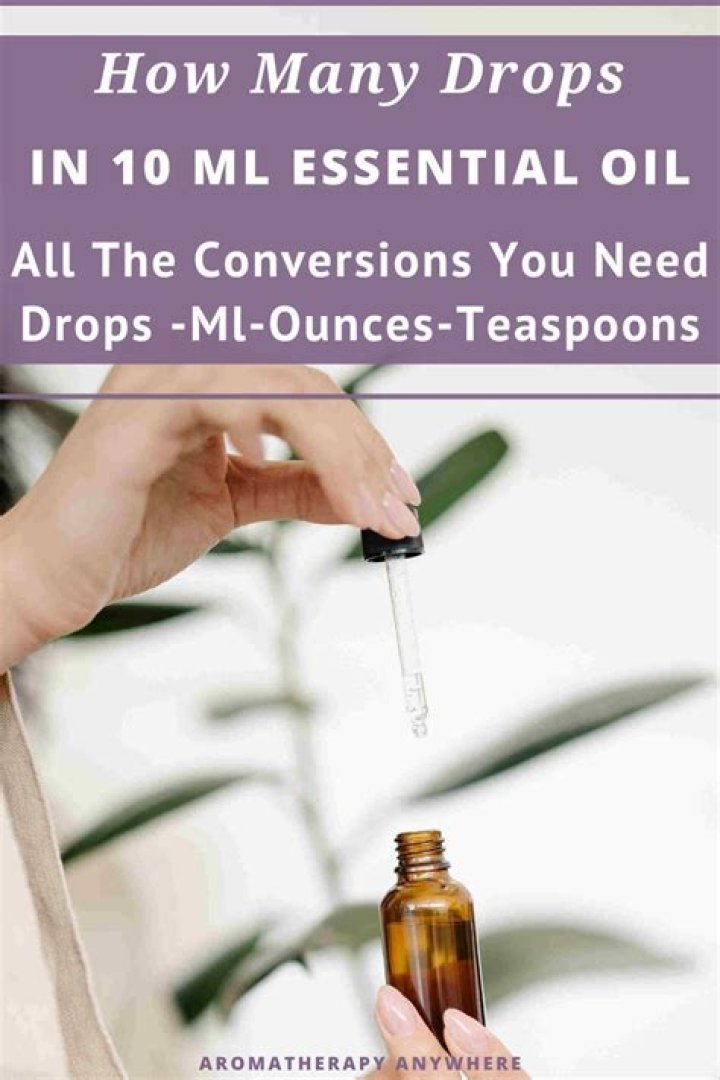 How many drops are in 1 oz of essential oil?