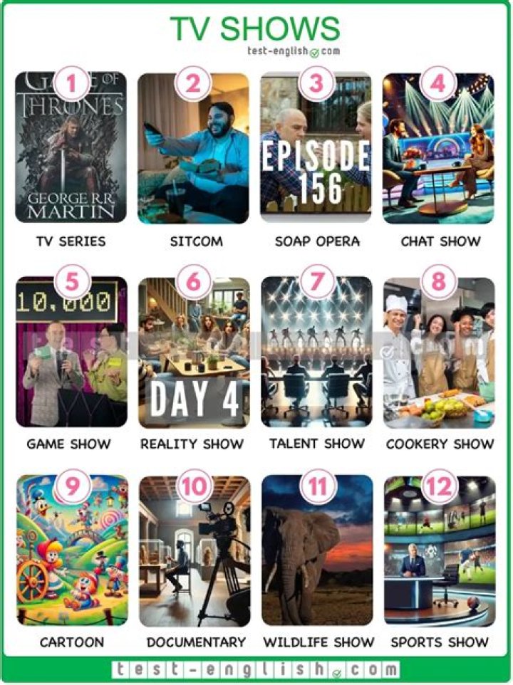 How many types of TV shows are there?