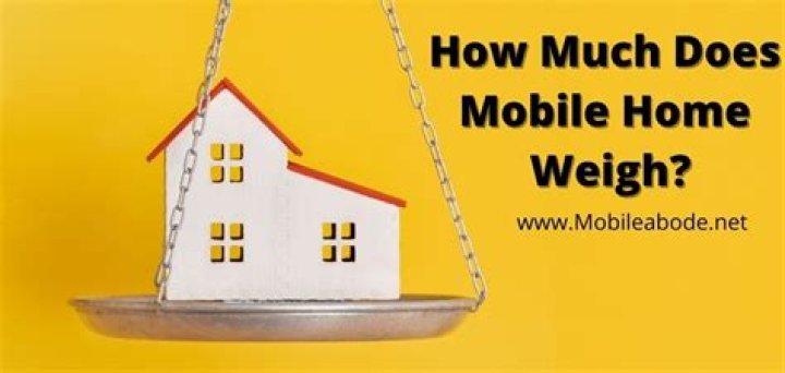 How much does a single wide mobile home weigh?