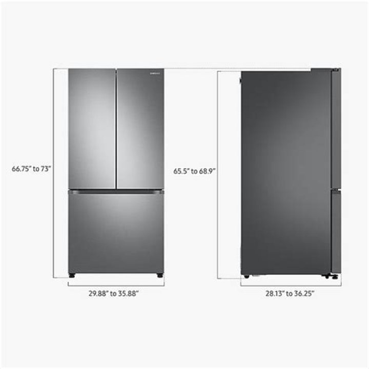 How tall are Samsung refrigerators