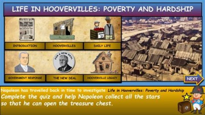 How would you describe life in Hoovervilles?