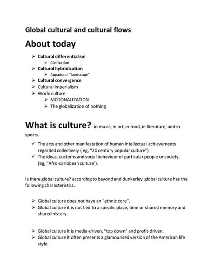 Is there global culture?
