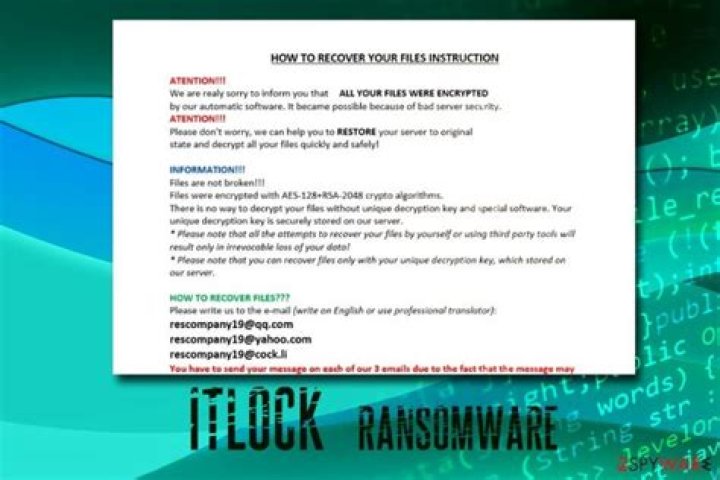 ITLOCK Virus Files of Ransomware — How to remove virus?
