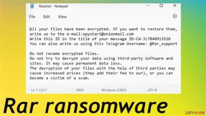 RAR Virus 🔐 Ransomware (.RAR File) — Removal Guide
