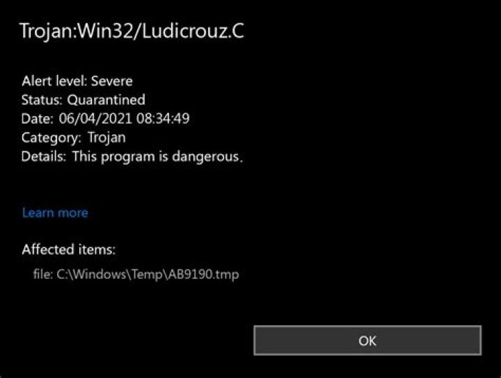Trojan:Win32/Ludicrouz.C — Virus Removal Guide