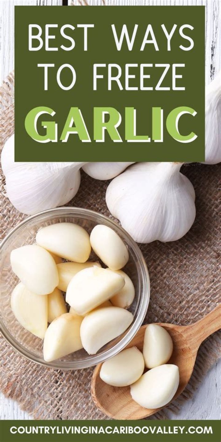What's the best way to freeze garlic?