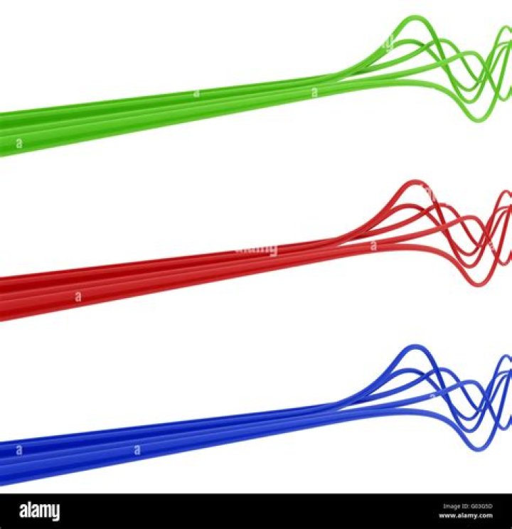 What are blue green and red cables used for?
