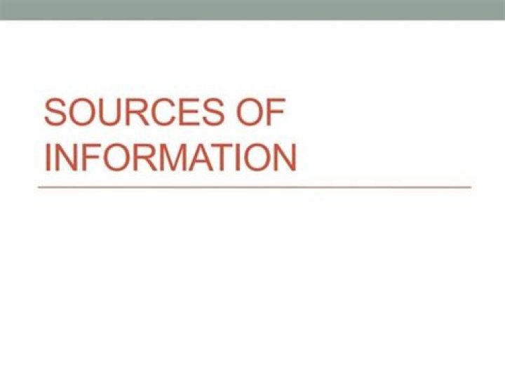 What are the 5 types of information sources?