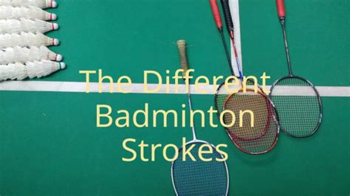 What are the common shots or strokes in badminton?