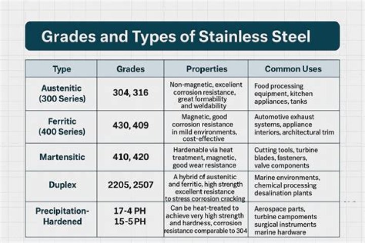 What are the different grades of cast iron?
