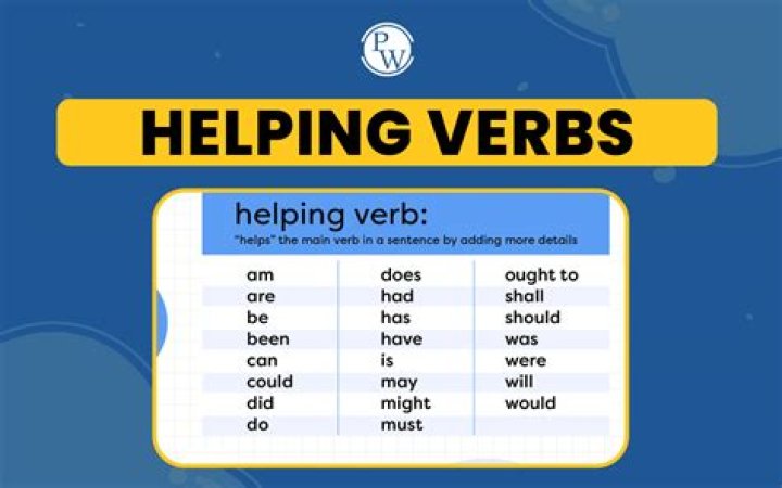 What are the examples of helping verbs?