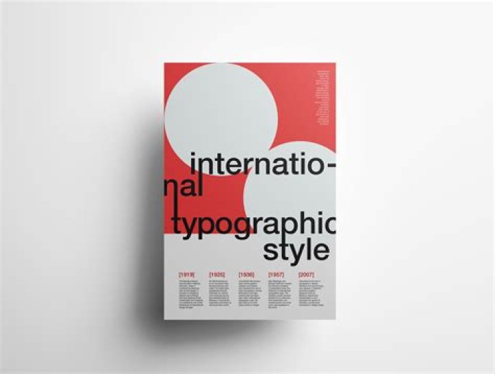 What are the five characteristics of the International Typographic Style?