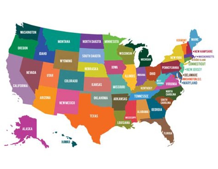 What are the names of the 50 US states?
