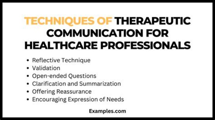 What are the techniques of therapeutic communication?