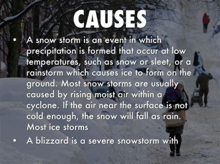 What causes snow storms?