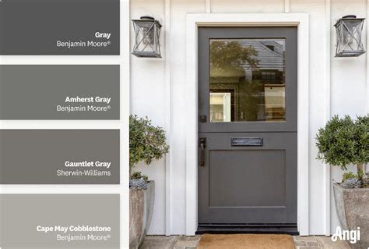 What color front door looks good with a gray house?