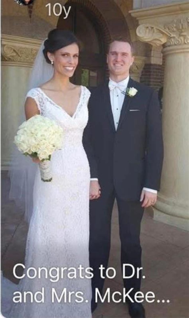 What derogatory term does Mrs McKee use to describe the man she almost married