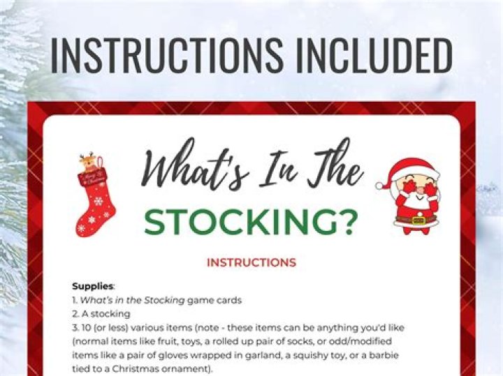 What do you put inside a stocking game?