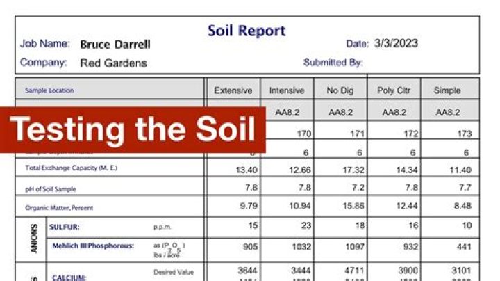 What does a soil report tell you