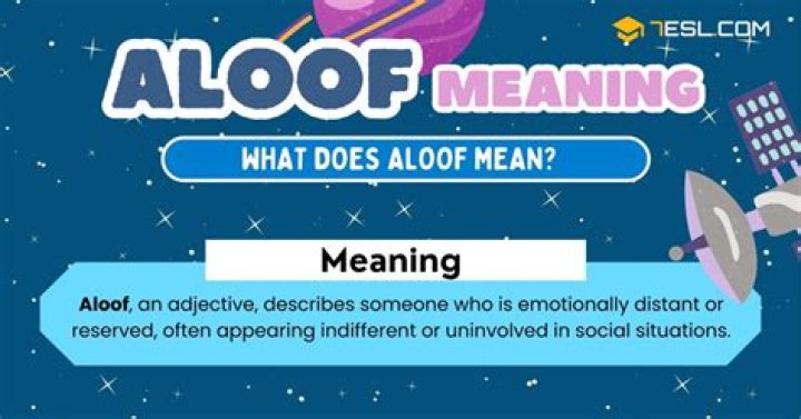 What does aloof mean?