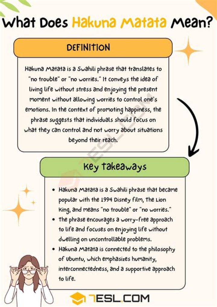 What does Hakuna Matata literally mean?