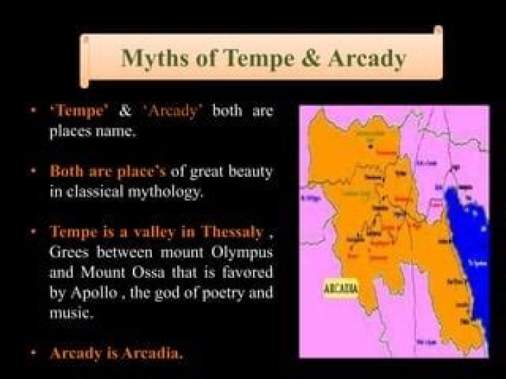 What does in Tempe or the dales of Arcady mean?