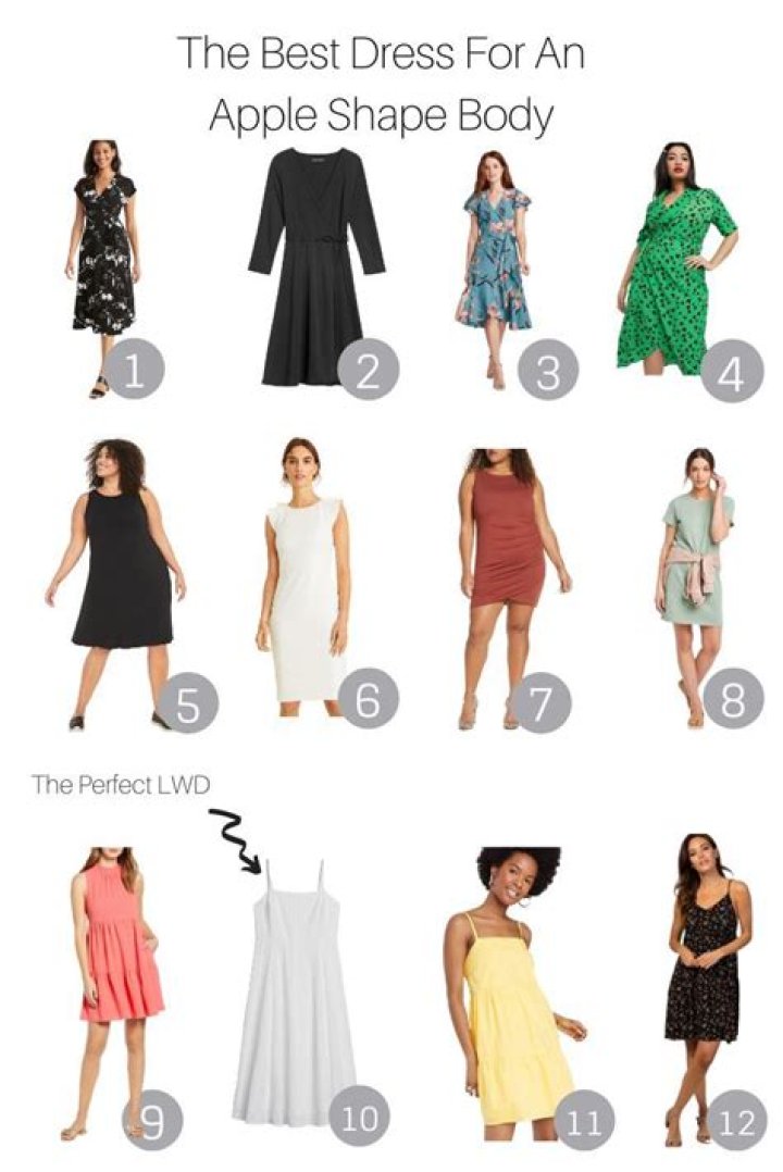 What dresses look best on apple shape?