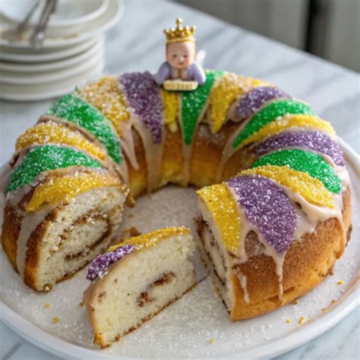 What flavor is a traditional King Cake?