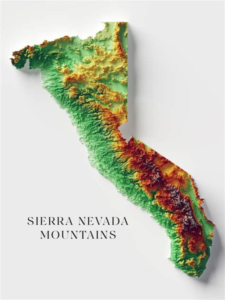 What formed the Sierra Nevada mountains