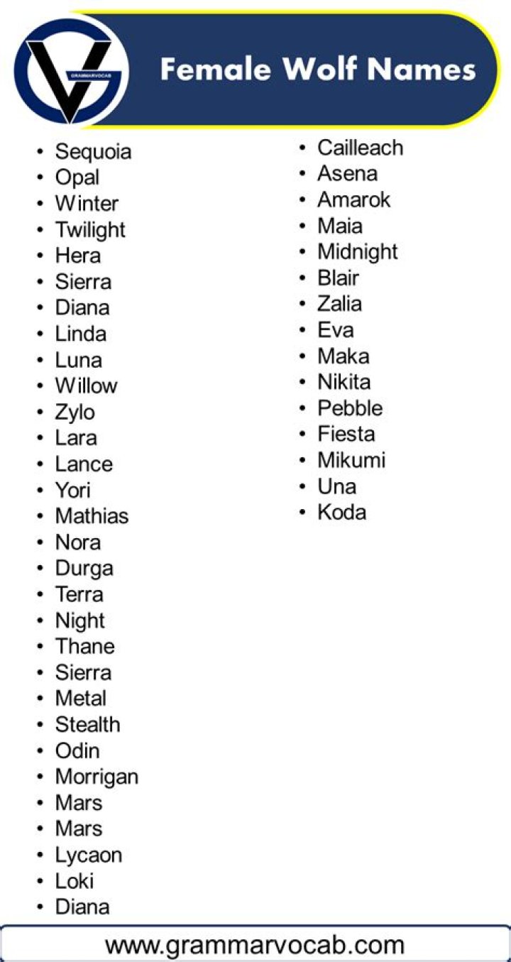 What is a cool name for a wolf?