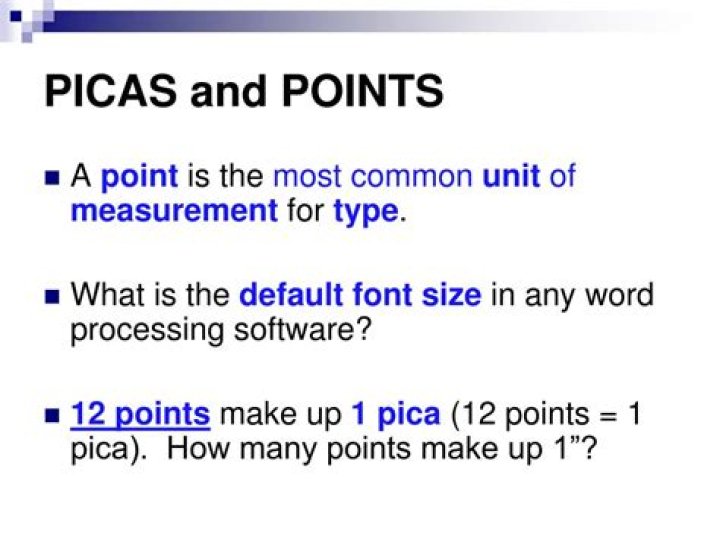 What is a pica unit?