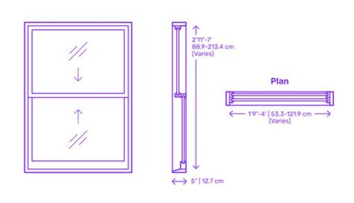 What is a standard double hung window size