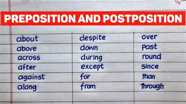 What is an example of a postposition?