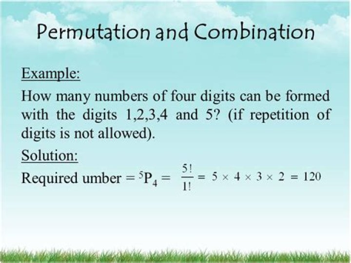 What is an example of permutation?