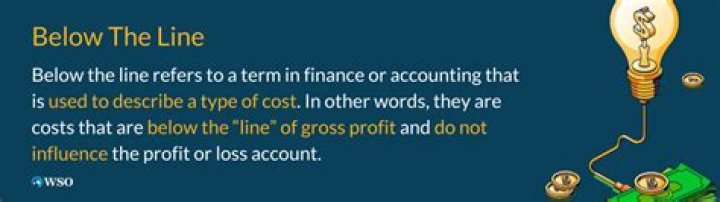 What is below the line costs?