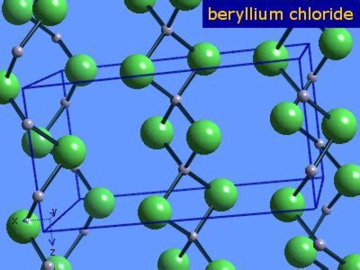 What is beryllium chloride used for?