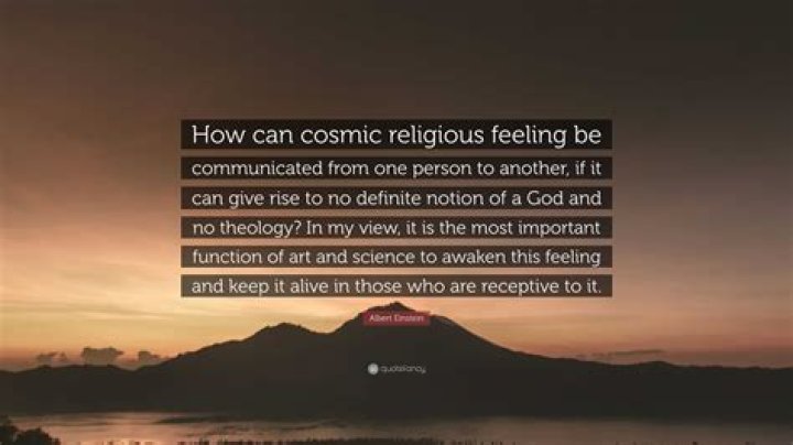 What is cosmic religious feeling?