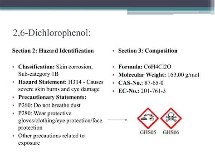 What is dichlorophenol used for?