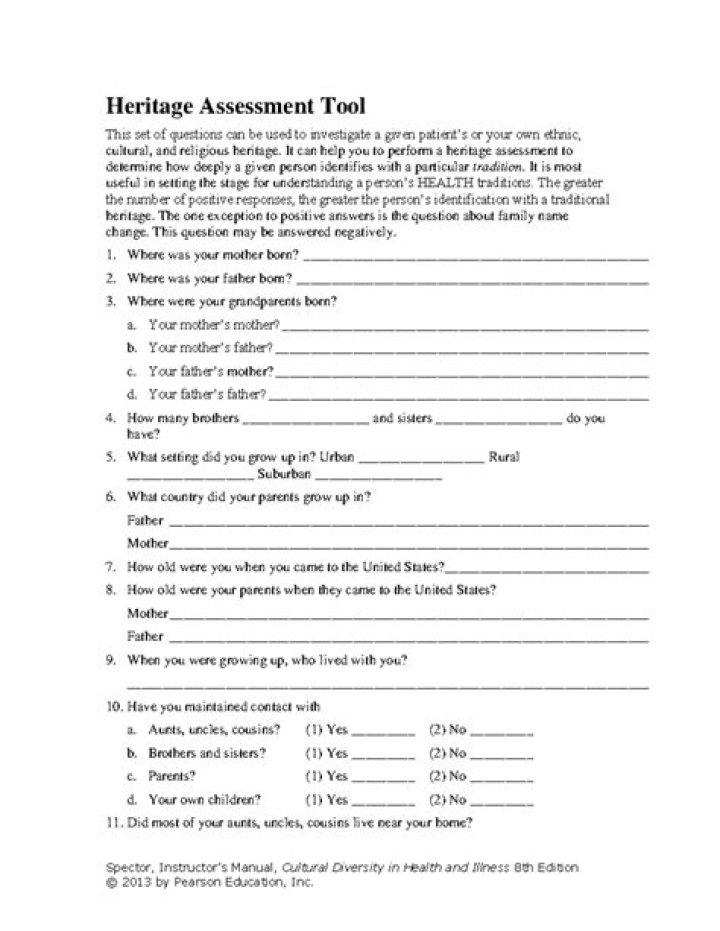 What is heritage assessment tool?