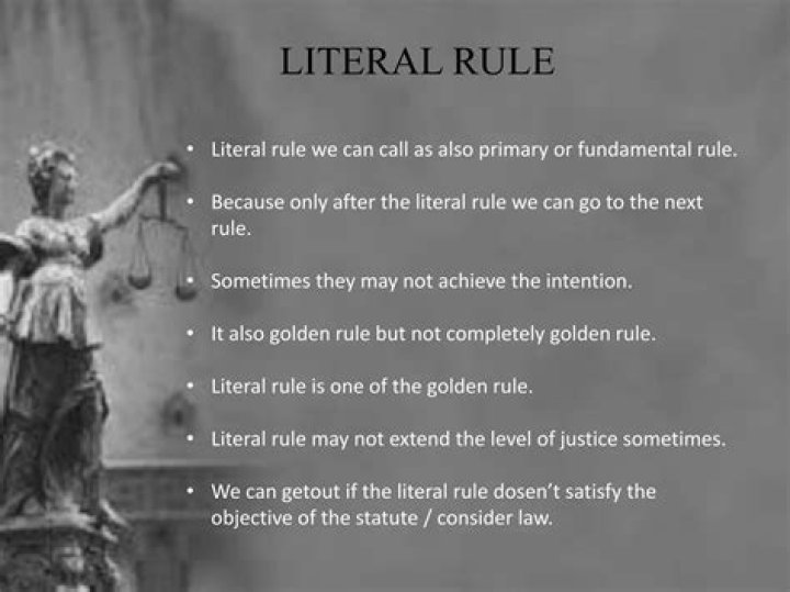 What is literal interpretation in law?