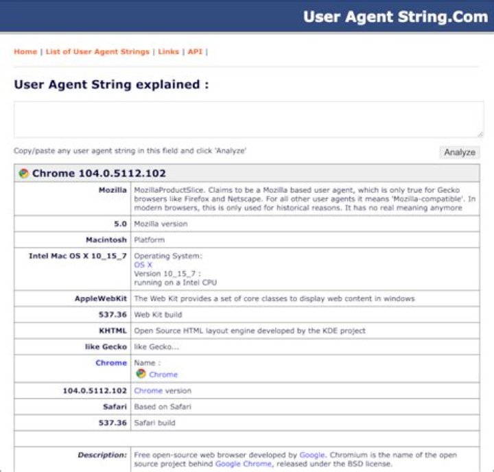 What is the browser User-Agent string?