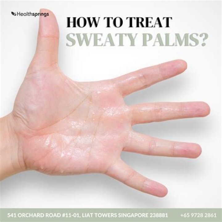 What is the cause of sweaty palms?