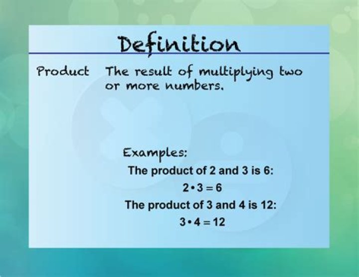What is the definition of product in multiplication?