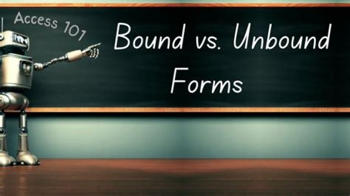 What is the difference between bound and unbound controls in Access?