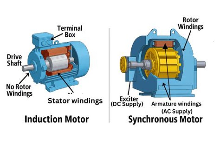 What is the difference between induction generator and synchronous generator?