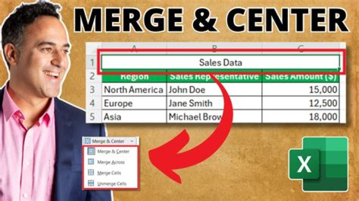 What is the merge and center shortcut in Excel?