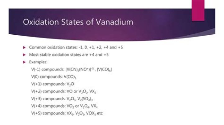 What is the most stable oxidation state of vanadium
