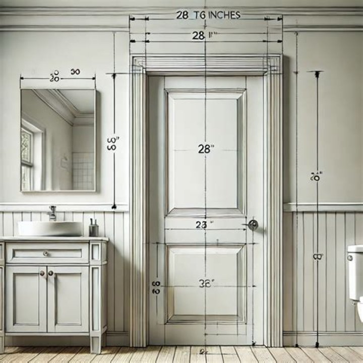 What is the normal size of a bathroom door?