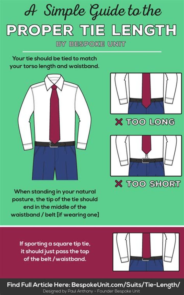 What is the proper length for a tie?