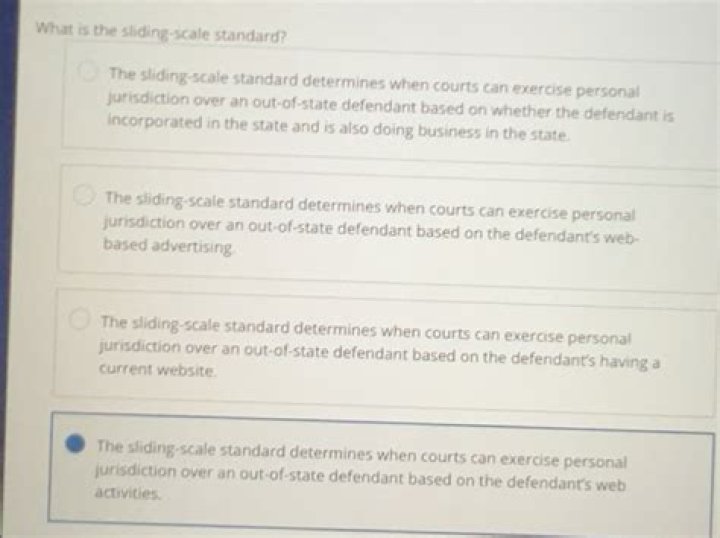 What is the sliding scale standard